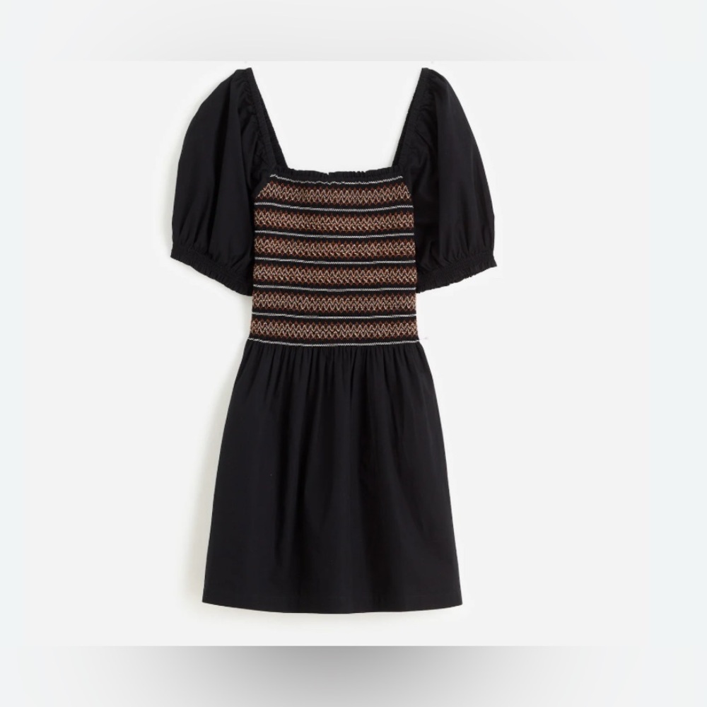 MADEWELL Poplin Puff-Sleeve Mini Dress